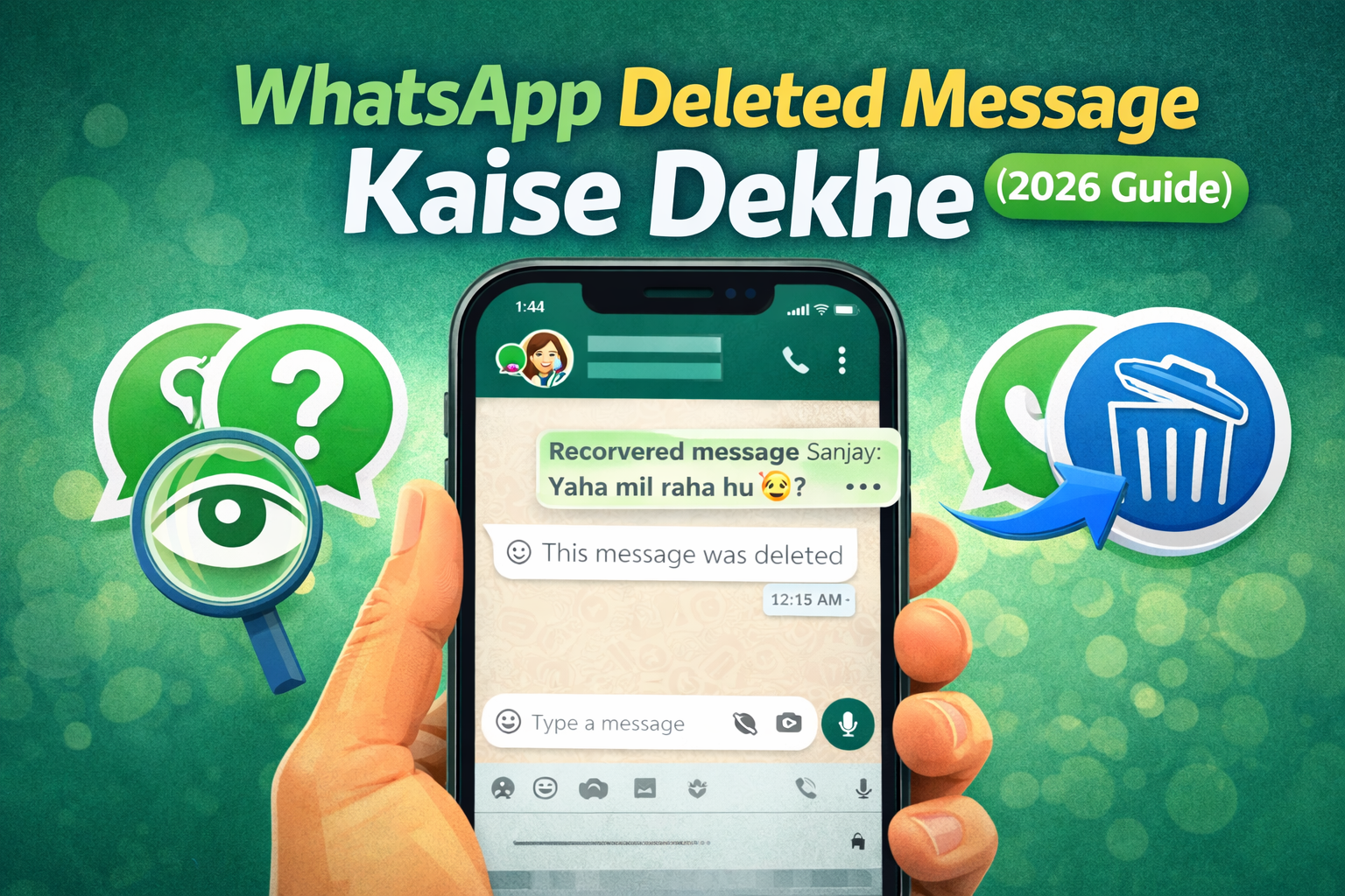 WhatsApp deleted message kaise dekhe