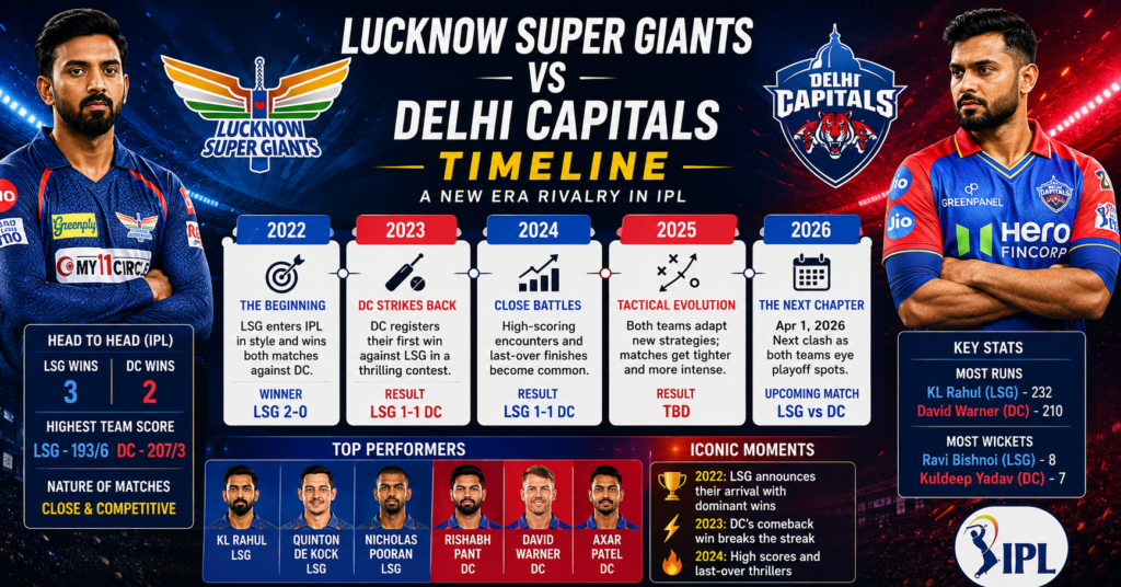 Lucknow Super Giants vs Delhi Capitals Timeline