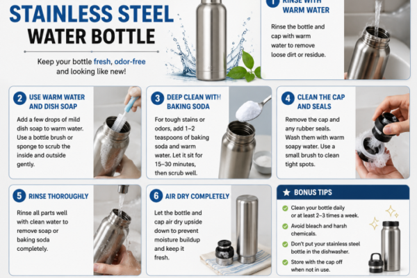 how to clean stainless steel water bottle