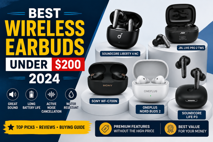 best wireless earbuds under 200 dollars 2024